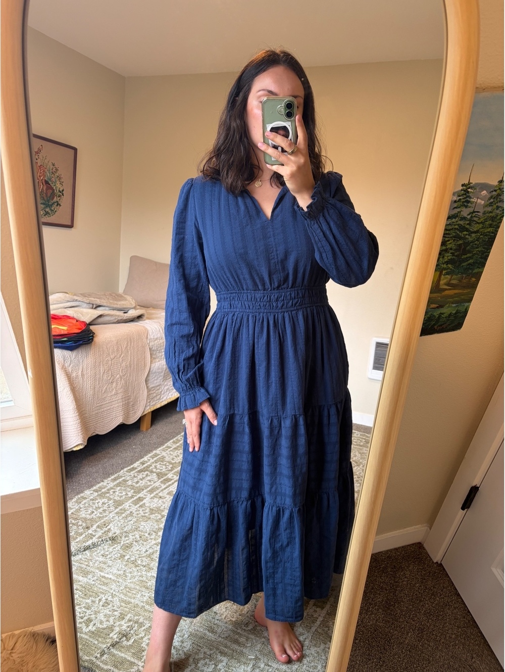 Long sleeve cotton prairie dress